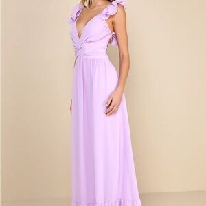 Elegant Lavender Maxi Dress